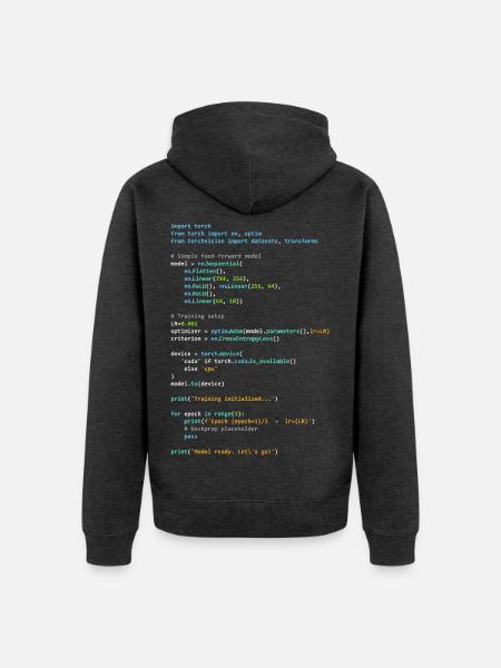 Programmierer Humor - Entwickler Logik und Technik - Unisex Premium Bio Zip Hoodie - Anthrazit meliert