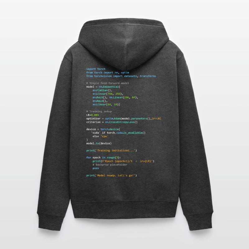 Programmer Humor - Developer Logic and Technology Unisex Premium Organic Zip Hoodie
