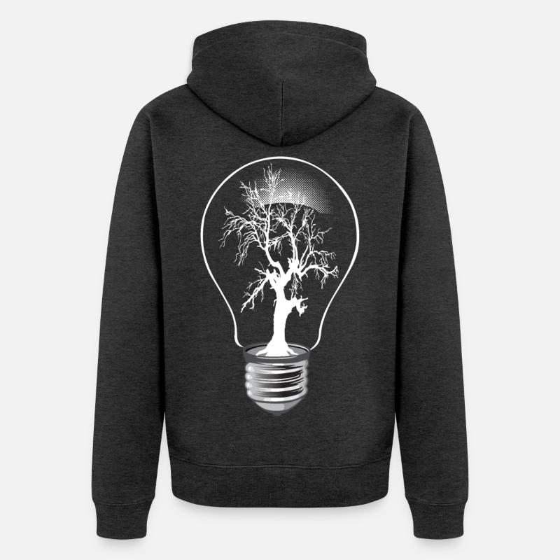 Tree light - Veste à capuche bio Premium Unisexe - anthracite chiné