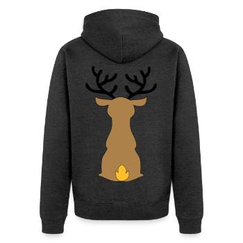 Funny gifts for Christmas - Unisex Premium Organic Zip Hoodie - heather anthracite - Back - Nico (187cm)
