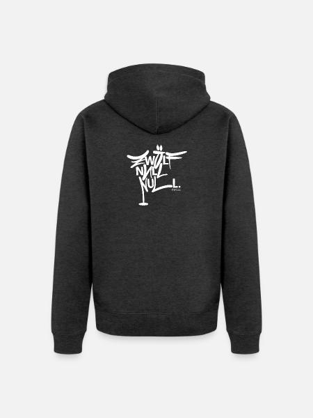 1200 Graffiti Schriftzug - Unisex Premium Bio Zip Hoodie - Anthrazit meliert
