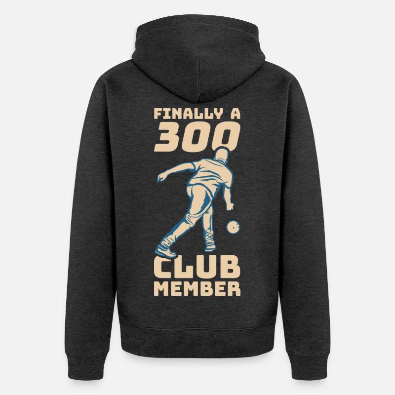 300 points bowling - Veste à capuche bio Premium Unisexe - anthracite chiné