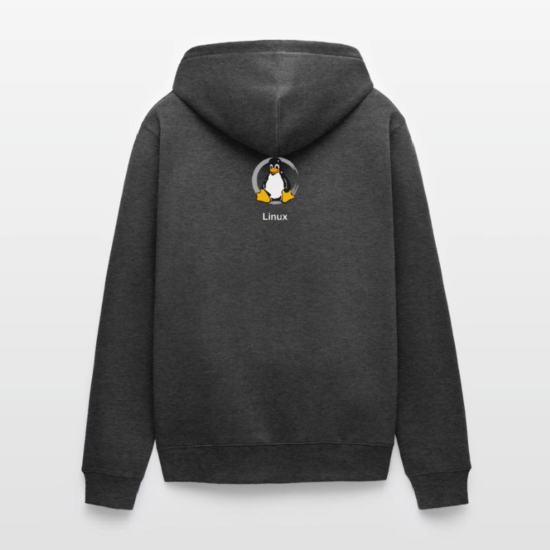 Pc computer Pinguin nerd geek Programmierer Admin Unisex Premium Bio Zip Hoodie