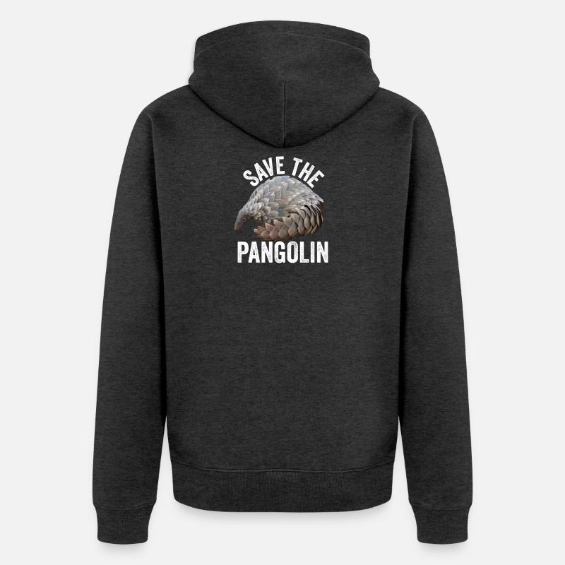 Pangolin - Save the Pangolin - Veste à capuche bio Premium Unisexe - anthracite chiné