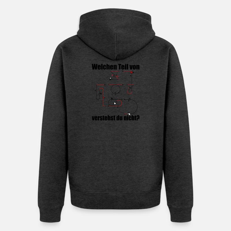 Aresti Symbole Kunstflug Programm Modellpilot - Unisex Premium Bio Zip Hoodie - Anthrazit meliert