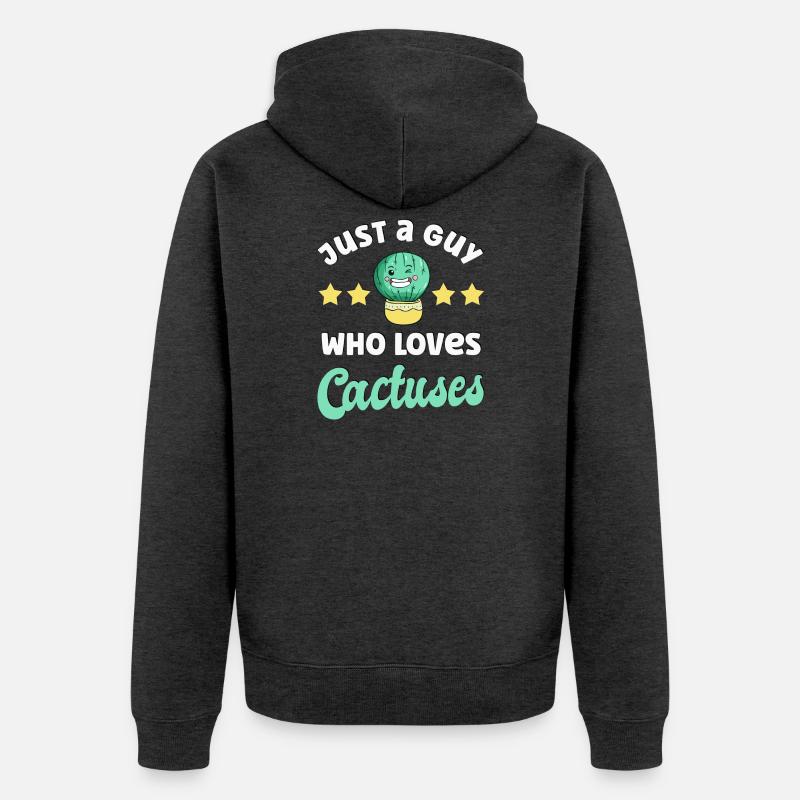 Cactus Cacti - Veste à capuche bio Premium Unisexe - anthracite chiné