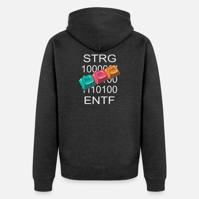 Nerd de l’informatique - Veste à capuche bio Premium Unisexe - anthracite chiné