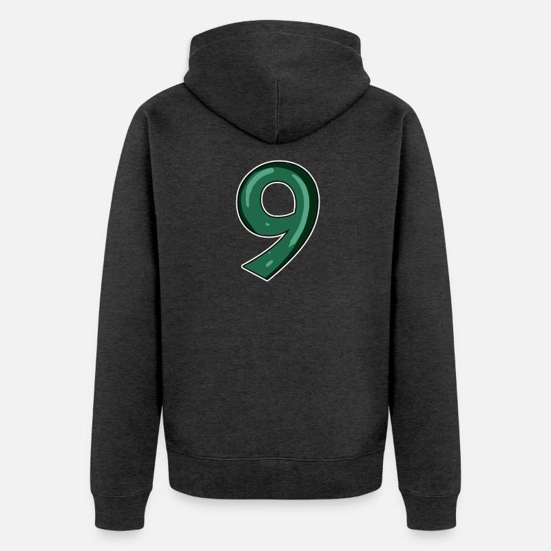 Graphique 9 - Veste à capuche bio Premium Unisexe - anthracite chiné