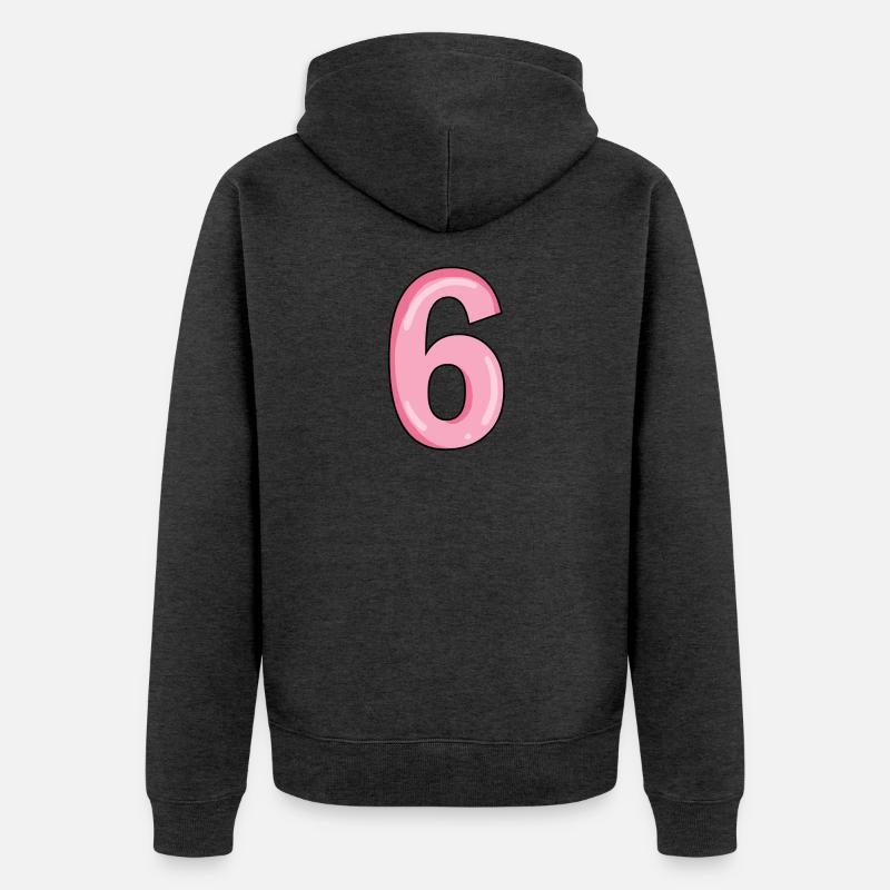Numéro 6 Numéro - Veste à capuche bio Premium Unisexe - anthracite chiné