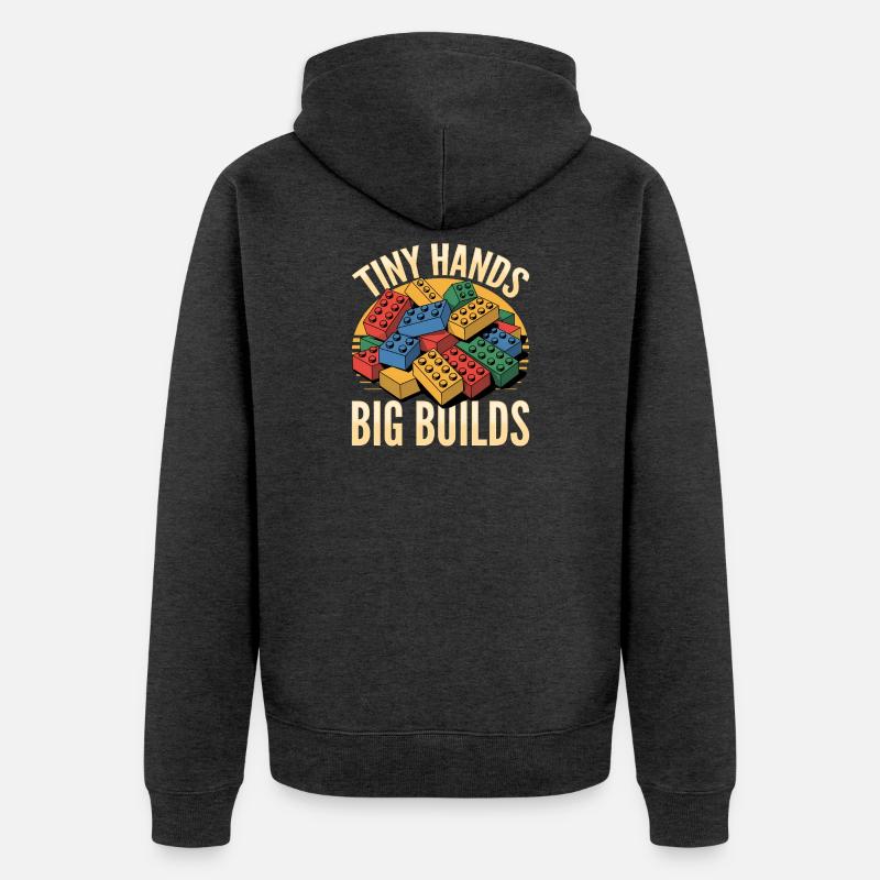 Blocs de construction Enfants Brick Builder - Veste à capuche bio Premium Unisexe - anthracite chiné