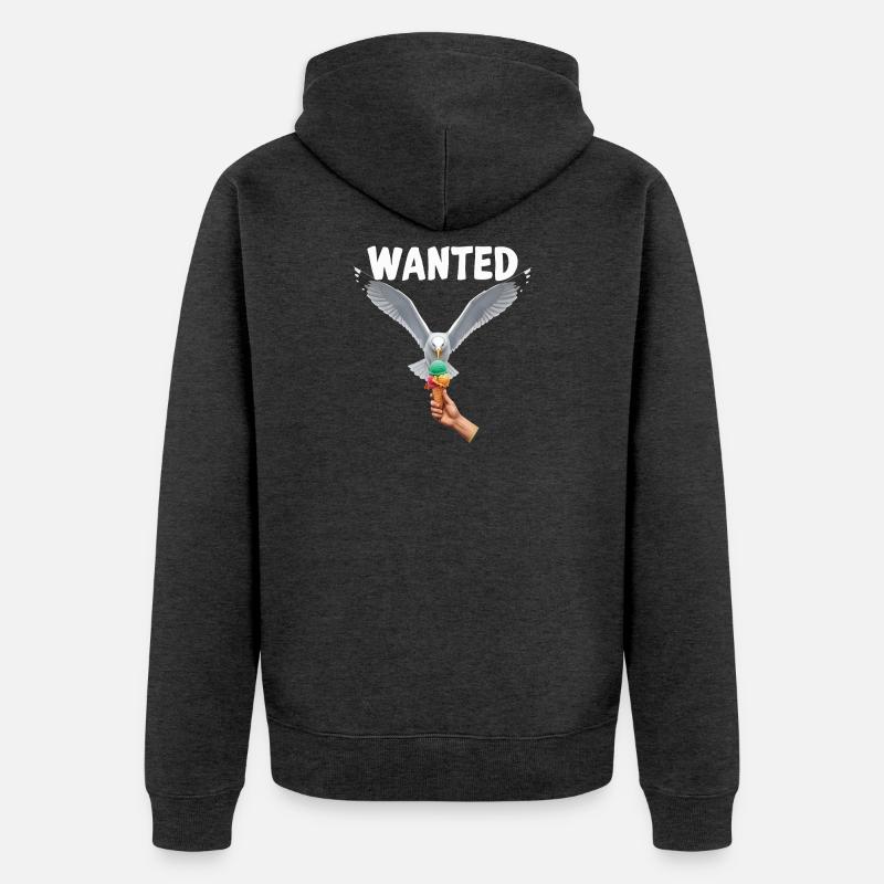 Gesucht Möwe Eiscreme Abenteuer - Veste à capuche bio Premium Unisexe - anthracite chiné
