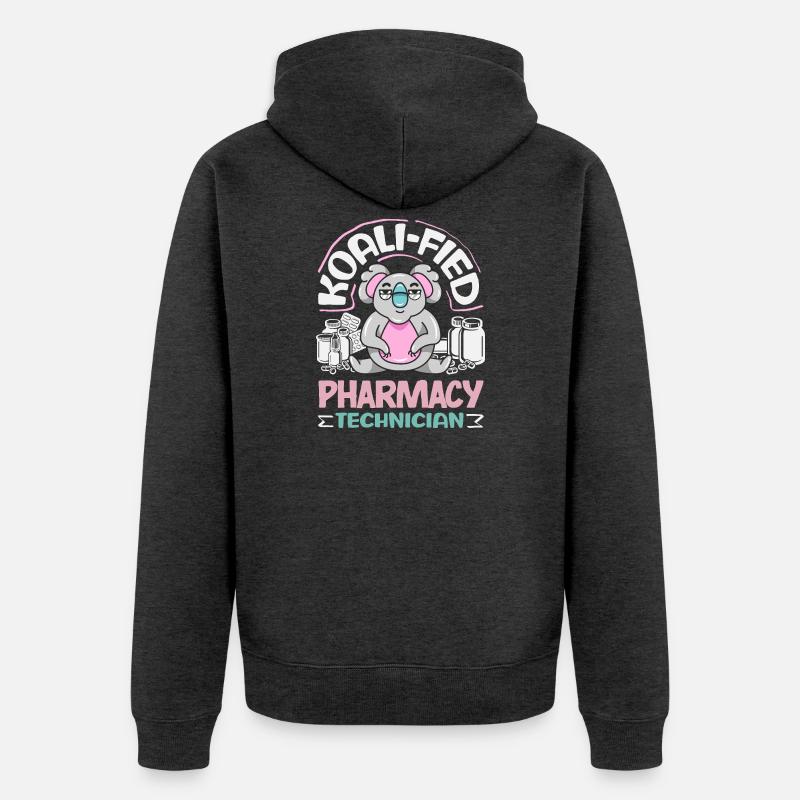 Pharmacien Technicien Pharmaceutique - Veste à capuche bio Premium Unisexe - anthracite chiné