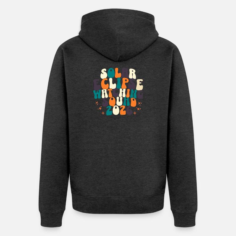 Solar Eclipse Watching Squad 2026 - Unisex Premium Organic Zip Hoodie - heather anthracite