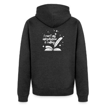 Poetry Slam Ink Stimulation Slam Poetry - Unisex Premium Organic Zip Hoodie - heather anthracite - Back - Nico (187cm)