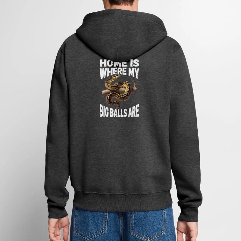 Python roi Serpents Amateurs de terrarium Python Veste à capuche bio Premium Unisexe