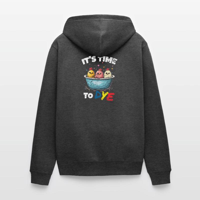 Easter Eggs Dyeing Easter Eggs Unisex Premium Organic Zip Hoodie