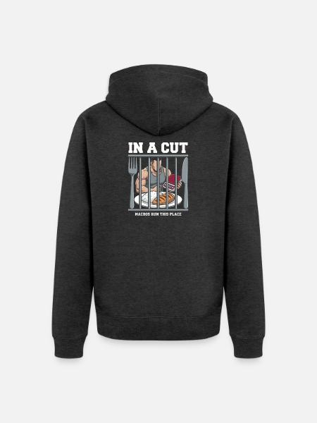 Schnittsaison Bei Reduziertem Kaloriendefizit - Unisex Premium Bio Zip Hoodie - Anthrazit meliert