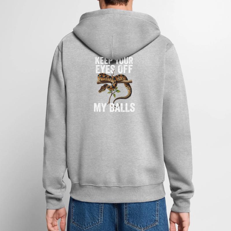 Königspython Schlangen Liebhaber Terrarium Python Unisex Premium Bio Zip Hoodie