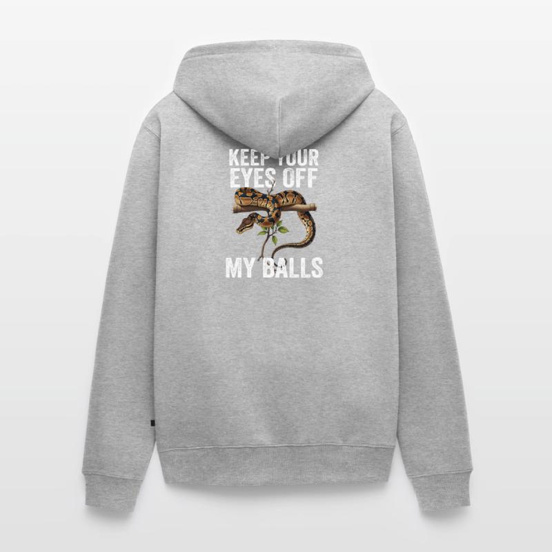 Königspython Schlangen Liebhaber Terrarium Python Unisex Premium Bio Zip Hoodie