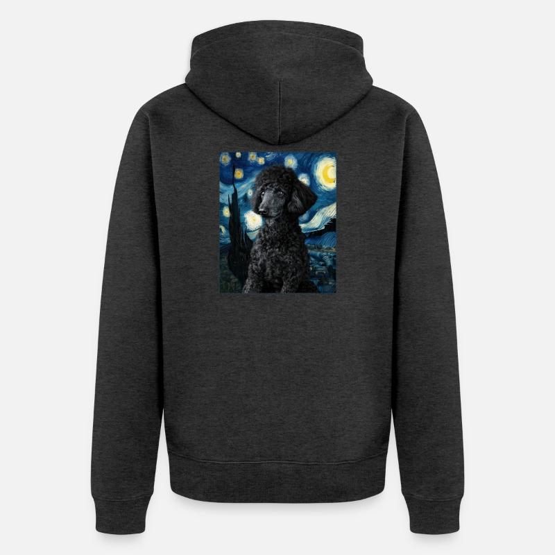 Caniche - Veste à capuche bio Premium Unisexe - anthracite chiné