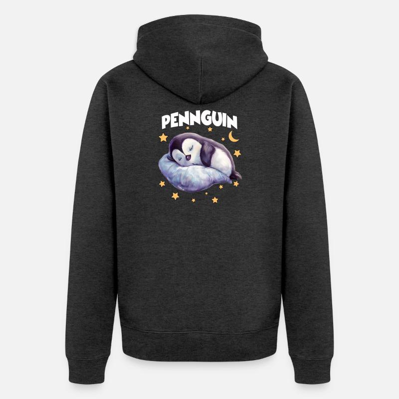 PennguinPenguin Pajamas Penguin Lève-tardier - Veste à capuche bio Premium Unisexe - anthracite chiné