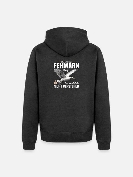 Das Ist So Ein Fehmarn Ding - Unisex Premium Bio Zip Hoodie - Anthrazit meliert