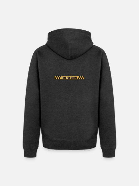 Time for Crime - Unisex Premium Bio Zip Hoodie - Anthrazit meliert