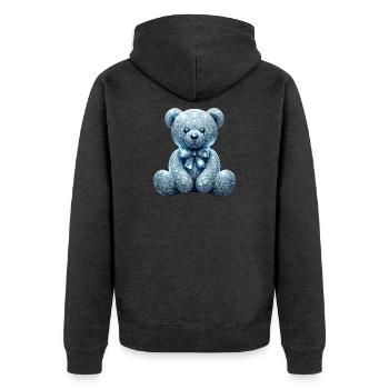 Diamant Ours en cristal Diamants - Veste à capuche bio Premium Unisexe - anthracite chiné - Dos - Nico (187cm)