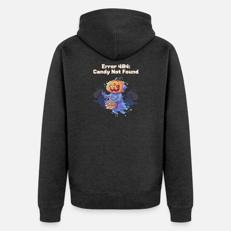 Erreur 404 : Candy Not Found - Veste à capuche bio Premium Unisexe - anthracite chiné
