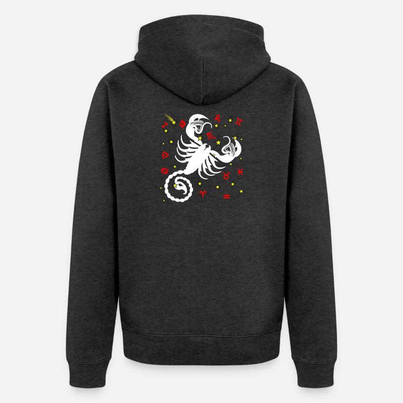 Couleur Scorpion - Veste à capuche bio Premium Unisexe - anthracite chiné