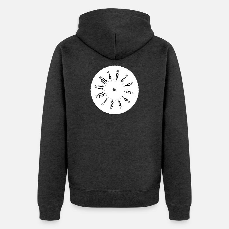 Tachygraphe 24h/24 et 7j/7 - Veste à capuche bio Premium Unisexe - anthracite chiné