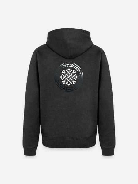 Keltischer Knoten - Unisex Premium Bio Zip Hoodie - Anthrazit meliert