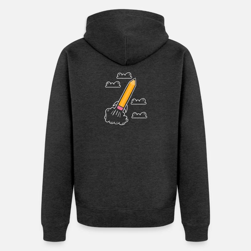 Premier jour d’école Début d’école - Veste à capuche bio Premium Unisexe - anthracite chiné