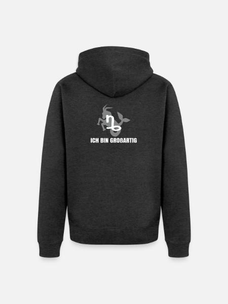 Horoskop Tierkreis Steinbock Statement Aberglaube - Unisex Premium Bio Zip Hoodie - Anthrazit meliert