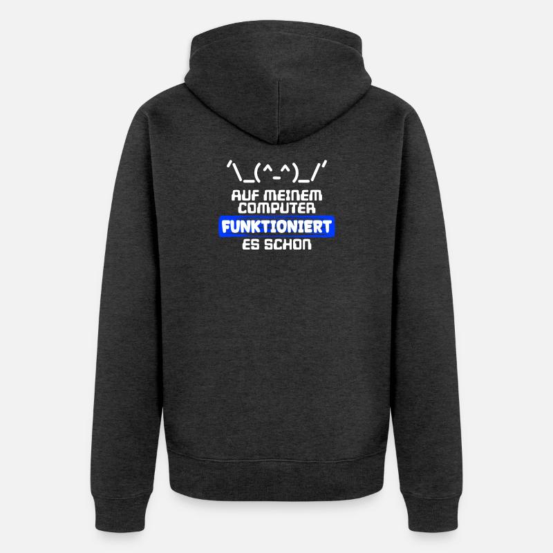 Computer Developer Software Developer Statement - Unisex Premium Organic Zip Hoodie - heather anthracite