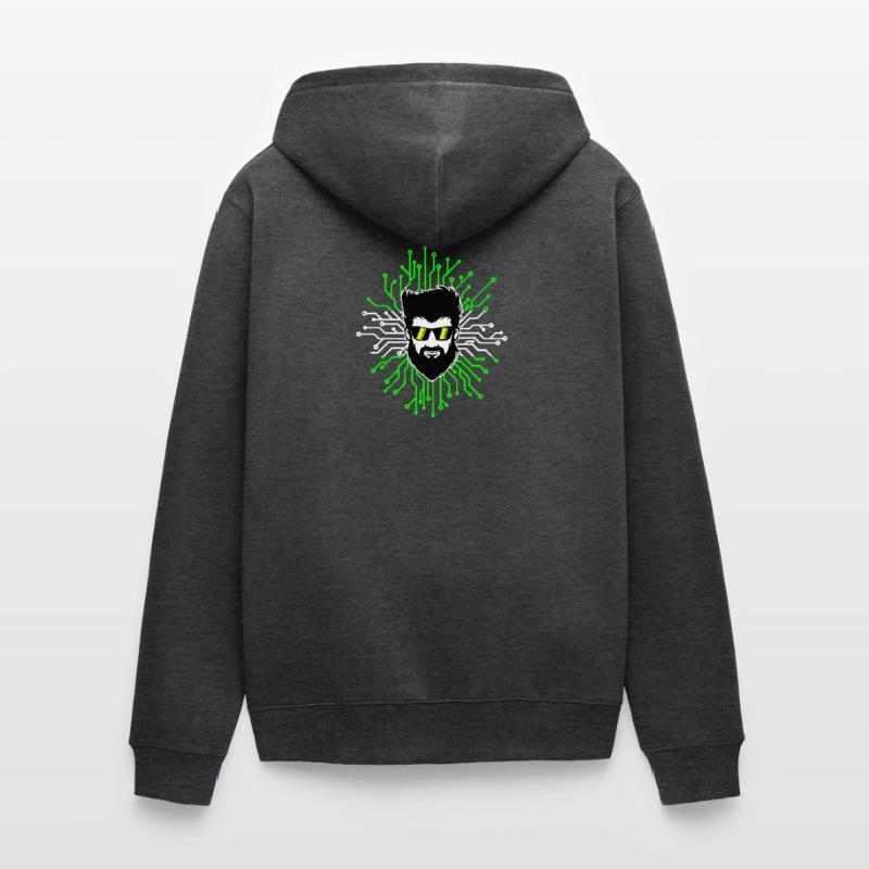 Computerfreak Developer Open Source Code Skripting Unisex Premium Bio Zip Hoodie