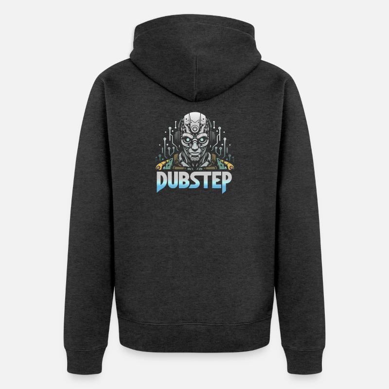 dubstep cyborg - Veste à capuche bio Premium Unisexe - anthracite chiné