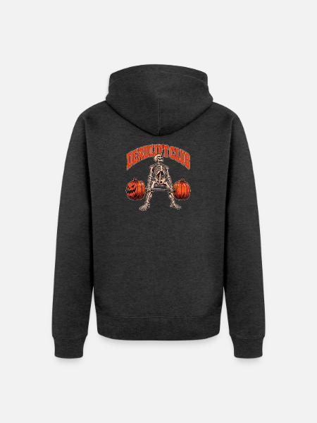 Halloween Kreuzhebenclub - Unisex Premium Bio Zip Hoodie - Anthrazit meliert