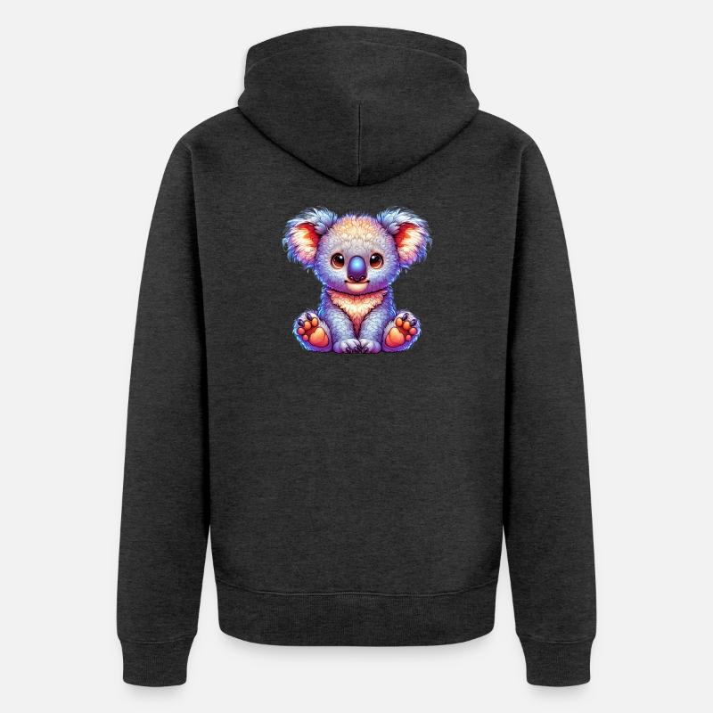 Koala - Veste à capuche bio Premium Unisexe - anthracite chiné