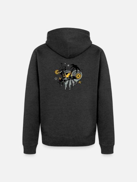 cocktail_bar - Unisex Premium Organic Zip Hoodie - heather anthracite