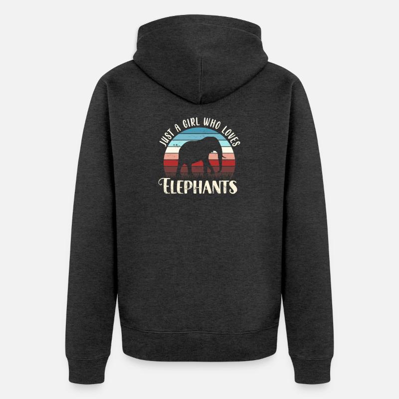 Eléphant éléphant - Veste à capuche bio Premium Unisexe - anthracite chiné
