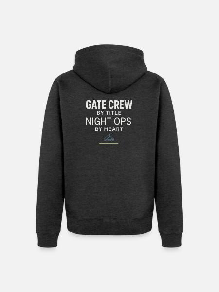 Nachtschichtrampe Des Bodenpersonals Am - Unisex Premium Bio Zip Hoodie - Anthrazit meliert