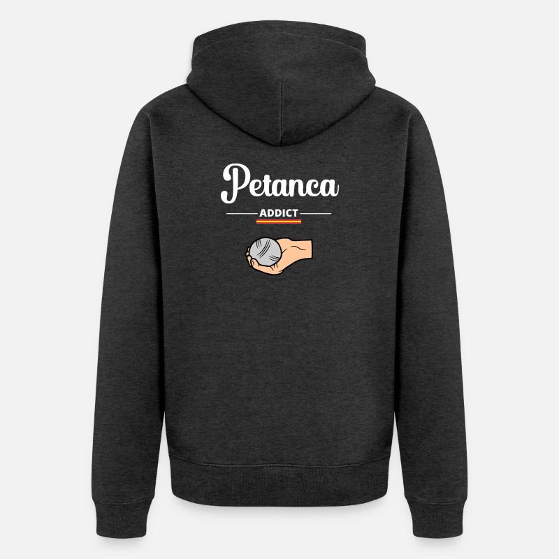 Accro à la pétanque Espagne - Veste à capuche bio Premium Unisexe - anthracite chiné