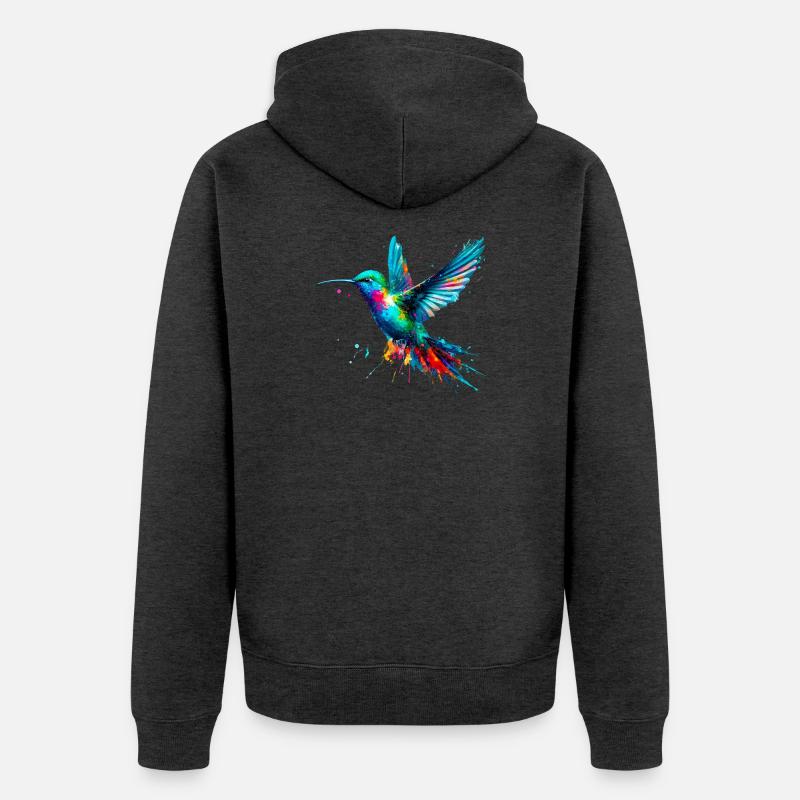 Colibri - Veste à capuche bio Premium Unisexe - anthracite chiné