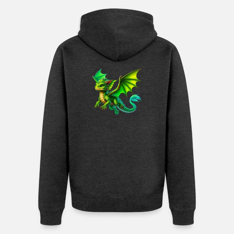 Dragon - Veste à capuche bio Premium Unisexe - anthracite chiné