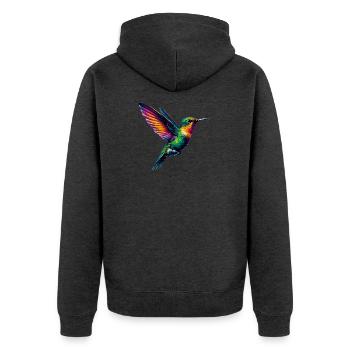 Colibri - Veste à capuche bio Premium Unisexe - anthracite chiné - Dos - Nico (187cm)