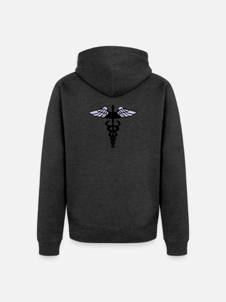 Caduceus - Unisex Premium Bio Zip Hoodie - Anthrazit meliert