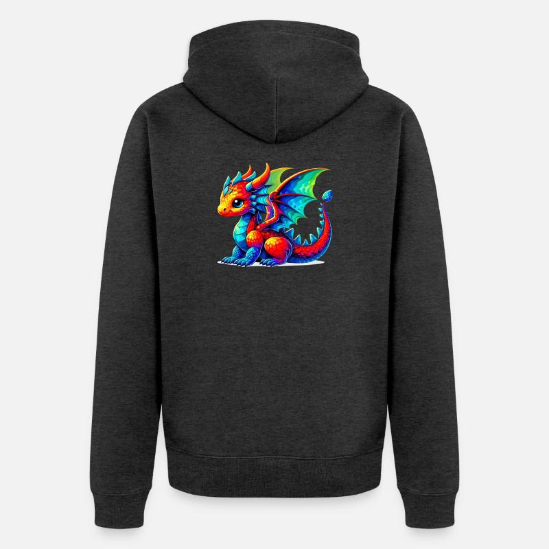 Dragon - Veste à capuche bio Premium Unisexe - anthracite chiné