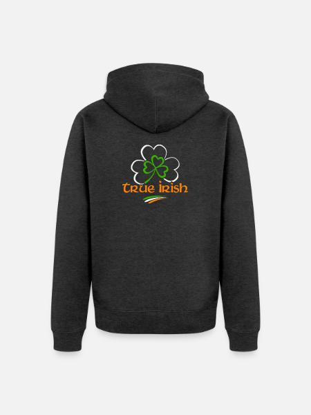 True Irish - Unisex Premium Bio Zip Hoodie - Anthrazit meliert