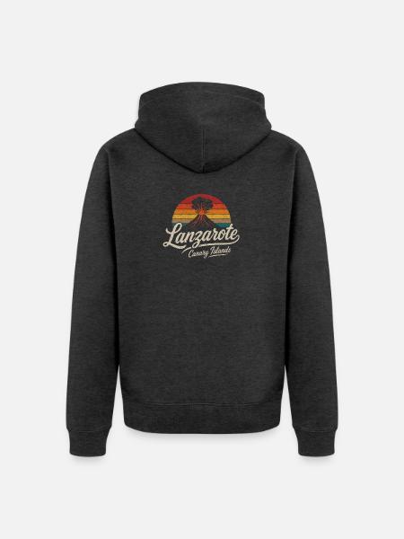 Lanzarote - Canary Islands - Kanaren - Vulkane - Unisex Premium Bio Zip Hoodie - Anthrazit meliert